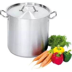Garnek wysoki ze stali nierdzewnej z pokrywką, o średnicy 360 mm, 36,6 l | STALGAST, Premium Line