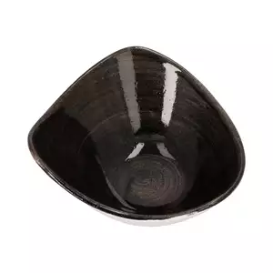 Talerz głęboki trójkątny ø 153 mm, 260 ml | CHURCHILL, Stonecast Patina Iron Black