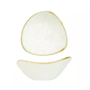 Talerz głęboki trójkątny ø 153 mm, 260 ml | CHURCHILL, Stonecast Barley White