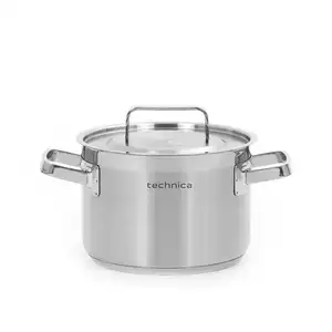 Garnek średni 4,4 l o średnicy 200 mm z pokrywką ze stali nierdzewnej | TECHNICA, Platinum Line