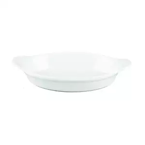 Naczynie do zapiekania owalne z uchwytami ø 232x125 mm, 380 ml | CHURCHILL, Cookware White