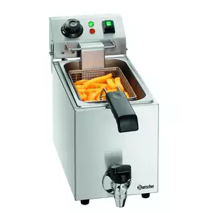 Frytownica elektryczna jednokomorowa 4 l z kranem spustowym, nastawna, 2 kW, 230 V, 200x530x340 mm | BARTSCHER, Snack I Plus