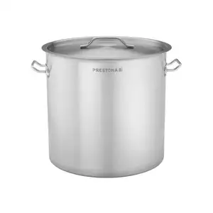 Garnek wysoki 36 l o średnicy 360 mm z pokrywką ze stali nierdzewnej | PRESTONA, 210111