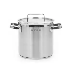 Garnek wysoki 6,3 l o średnicy 200 mm z pokrywką ze stali nierdzewnej | TECHNICA, Platinum Line