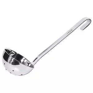 Chochla cedzakowa ze stali nierdzewnej, 0,5 l, o długości 240 mm | CONTACTO, 87/120