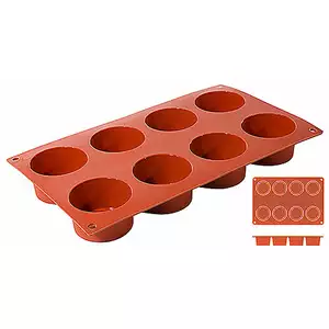 Mata silikonowa do Ramekin, 8 foremek o średnicy 60 mm | CONTACTO, 6636/068