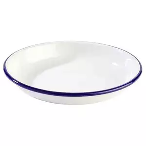Talerz głęboki 180 mm, biało-niebieski | APS, Enamelware