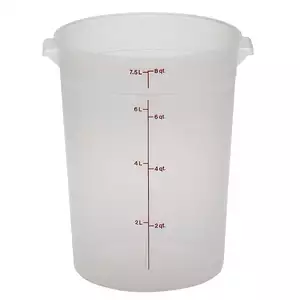 Pojemnik okrągły na żywność z polipropylenu, 7,6 l o średnicy 252 mm | CAMBRO, RFS8PP190