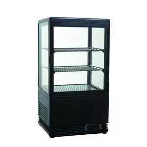 Witryna chłodnicza nastawna czarna z oświetleniem LED, 58 l, 428x386x810 mm | TECHNICA, Cold Line