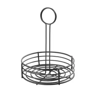 Organizer na przyprawniki okrągły 165 mm, czarny | HENDI, 425787