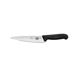 Nóż kuchenny, szerokie ostrze 190 mm, inox, czarny | VICTORINOX, 5.2003.19