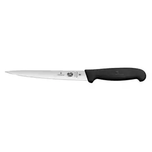 Nóż do filetowania, bardzo giętki, ostrze 180 mm, inox, czarny | VICTORINOX, 5.3813.18
