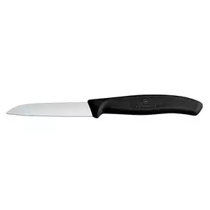 Nóż do obierania ostrze 80 mm, inox, czarny | VICTORINOX, 6,7403