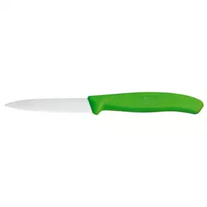 Nóż do jarzyn, ząbkowany, ostrze 80 mm, zielony | VICTORINOX, 6.7636.L114