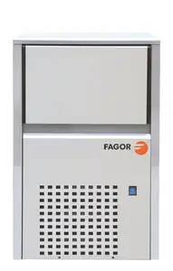 Kostkarka do lodu typu full cube 42 kg/24 h, pojemność zasobnika 16 kg, chłodzona powietrzem, 0,34 kW, 500x580x690 mm | FAGOR, FCB-42 A-S-DP