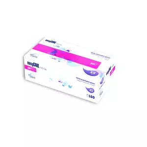 Rękawice nitrylowe, różowe, opakowanie 100 szt. XS | ZARYS, RNBR03XS