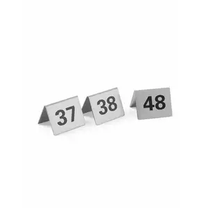Komplet tabliczek informacyjnych z numerami od 37 do 48  | HENDI, 663875