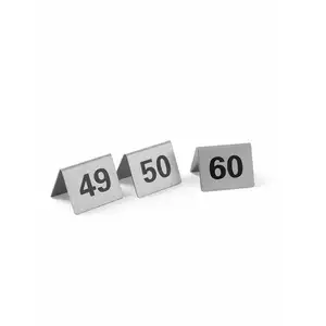 Komplet tabliczek informacyjnych z numerami od 49 do 60  | HENDI, 663882