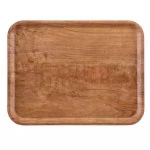 Taca prostokątna z poliestru, 370x530 mm, brązowa oliwka | CAMBRO, Madeira