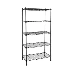 Regał 5-półkowy 1200x450x1800 mm ze stali malowanej proszkowo | TECHNICA, Black Series