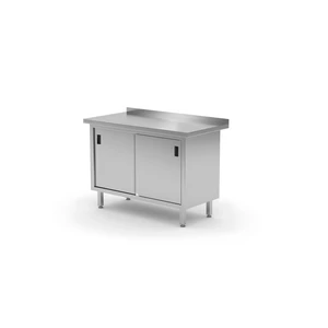 Stół przyścienny z szafką z drzwiami suwanymi 1200x700x850 mm | TECHNICA, 1281270