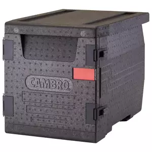 Pojemnik termoizolacyjny GN 1/1, 60 l, głębokość 533 mm, ładowany od przodu, 640x440x475 mm, czarny | CAMBRO, EPP300110