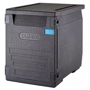 Pojemnik termoizolacyjny na 6 blach 600x400 mm, 126 l, głębokość 615 mm, ładowany od przodu, 770x540x687 mm, czarny | CAMBRO, GOBOX