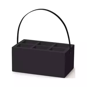 Skrzynka z uchwytem na akcesoria stołowe 280x180x120 mm czarna | FINE DINE, Madeira Black