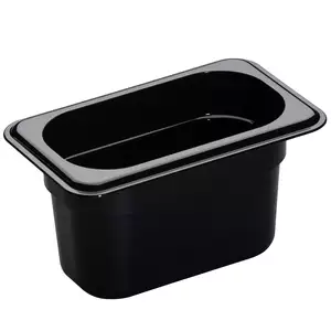 Pojemnik GN 1/9 100 mm z poliwęglanu, czarny | CAMBRO, Camwear