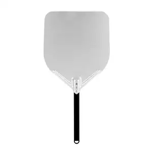 Łopata do pizzy z anodowanego aluminium z aluminiowym uchwytem, kwadratowa, 355x405x710 mm | TECHNICA, Pizza Line