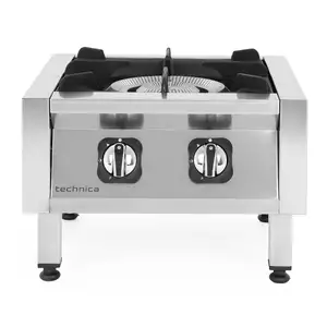 Taboret gazowy 17,0 kW, rozmiar L, 500x500x350 mm, z palnikiem dwukoronowym | TECHNICA, Silver Line