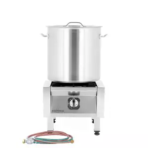 [Zestaw] Taboret gazowy 400x400x350 mm, 9,0 kW + Reduktor z wężem (G30), 2000 mm + Garnek wysoki 36 l, 360 mm z pokrywką