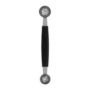 Nóż dekoracyjny do kulek, podwójny 165 mm, długość ostrza 40 mm, czarny | TECHNICA, Silver Line