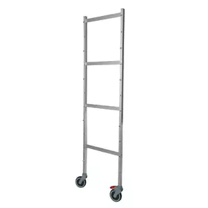 Podpora aluminiowa na kółkach do regału modułowego, 5-poziomowa, 1750x400 mm | EDENOX, SM-45