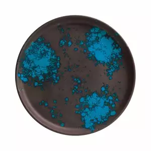 Talerz z wysokim rantem 270 mm, czarny, niebieski | FINE DINE, Flora