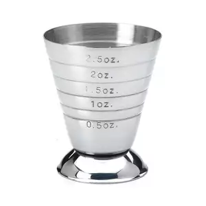 Kubek miarka 0,075 l, srebrny | BARFLY, M37069