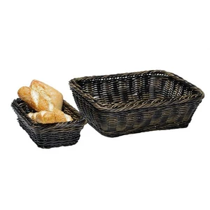 Koszyk prostokątny z polipropylenu GN 1/1 530x325x65 mm, czarnobrązowy | APS, Gn Line