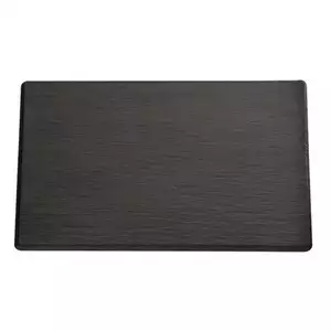 Taca prostokątna z melaminy GN 1/3 325x175 mm, czarna | APS, Slate