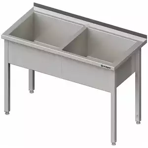 Stół z basenem dwukomorowym 1200x600x850 mm | STALGAST, 981376120