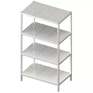 Regał magazynowy półki perforowane 1100x700x1800 mm | STALGAST, 981897110