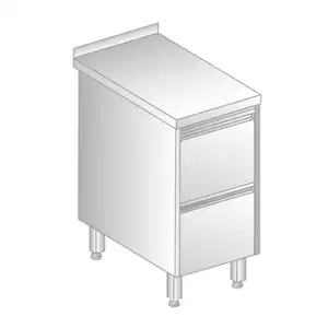 Stół z szufladami 400x700x850 mm | DORA METAL, GT-3109
