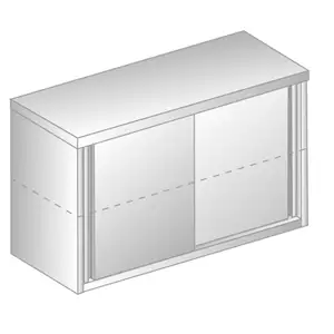 Szafka przelotowa wisząca nastawiana z drzwiami suwanymi 1100x300x600 mm | DORA METAL, GT-3316