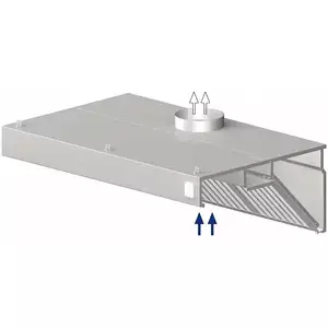 Okap przyścienny skośny 1800x700x450 mm | STALGAST, 9820807180