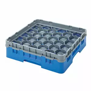 Pełnowymiarowa skrzynka na kieliszki i szklanki, 30 pól, śr. 79 mm, wys. 257 mm | CAMBRO, Camrack