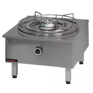 Taboret gazowy na podstawie zamkniętej 1-palnikowy, 9 kW, 600x650x400 mm | KROMET, 000.TG-1F