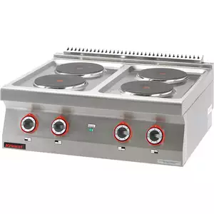 Kuchnia elektryczna 4-płytowa, nastawna, 10,4 kW, 800x700x280 mm | KROMET, 700.KE-4