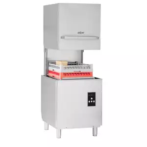 Zmywarka kapturowa sterowana cyfrowo z dozownikiem płynu nabłyszczającego, kosz 500x500 mm, 675x675x1440 mm | ASBER, GT-H500
