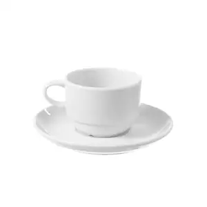 Filiżanka sztaplowana ze spodkiem 230 ml, biała | FINE DINE, Bianco