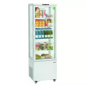 Witryna chłodnicza 235 l, biała | BARTSCHER, 700336