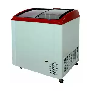 Witryna chłodnicza skrzyniowa z szybą wypukłą i elektronicznym sterownikiem, 173 l, 810x643x925 mm | BYFAL, ARO-206/3-A